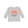 thumbnail image 1 of Inktastic Lake Vibes Distressed Retro Sunset Boys or Girls Long Sleeve Toddler T-Shirt, 1 of 5