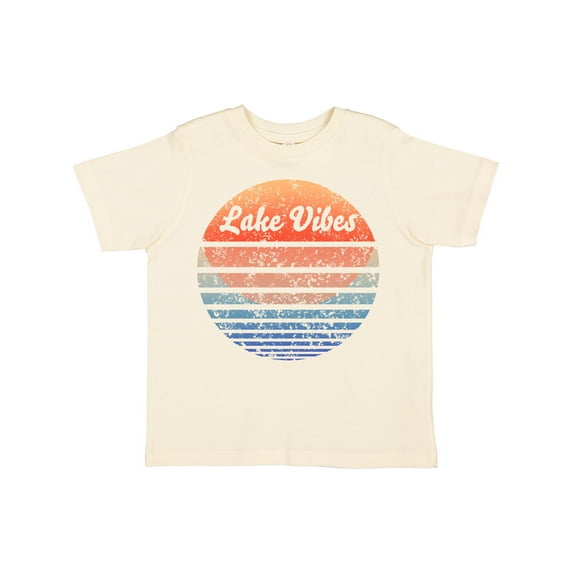 Inktastic Lake Vibes Distressed Retro Sunset Boys or Girls Toddler T-Shirt