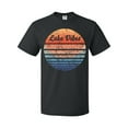 thumbnail image 1 of Inktastic Lake Vibes Distressed Retro Sunset T-Shirt, 1 of 5