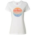 thumbnail image 1 of Inktastic Lake Vibes Distressed Retro Sunset Women's T-Shirt, 1 of 5