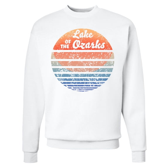 Inktastic Lake of the Ozarks Distressed Retro Sunset Adult Sweatshirt