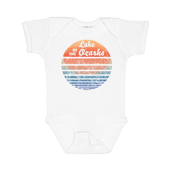 Inktastic Lake of the Ozarks Distressed Retro Sunset Boys or Girls Baby Bodysuit