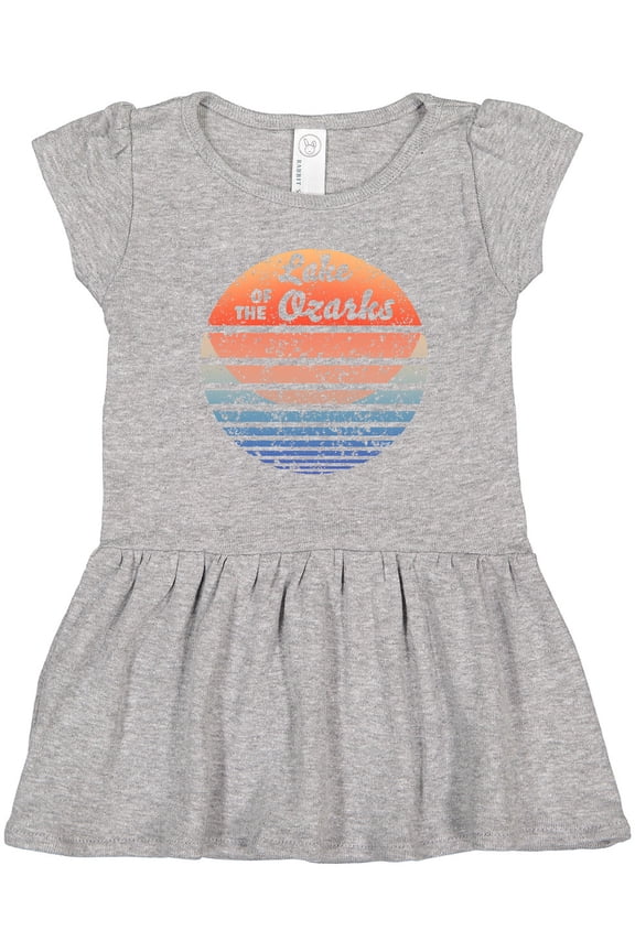 Lake of the Ozarks Distressed Retro Sunset Girls Toddler Dress