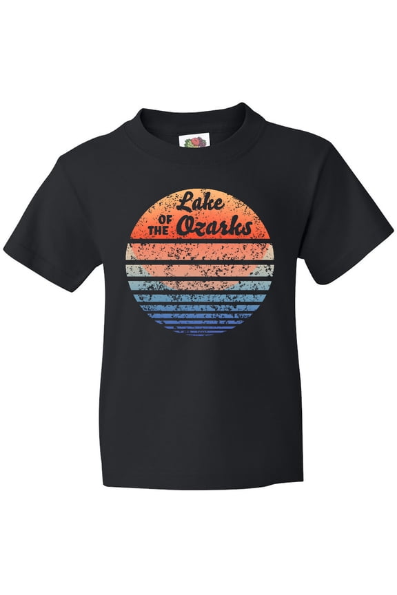 Lake of the Ozarks Distressed Retro Sunset Youth T-Shirt