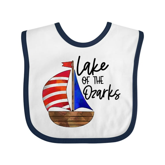 Inktastic Lake of the Ozarks Sailboat Boys or Girls Baby Bib