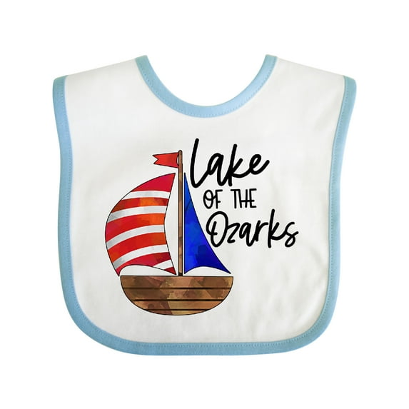 Inktastic Lake of the Ozarks Sailboat Boys or Girls Baby Bib