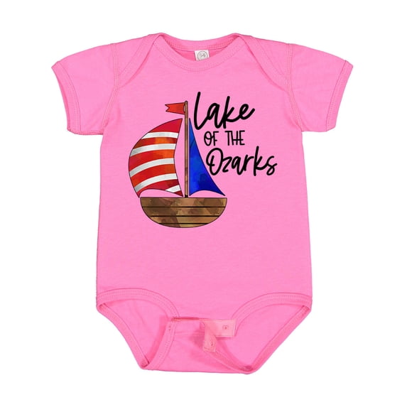 Inktastic Lake of the Ozarks Sailboat Boys or Girls Baby Bodysuit