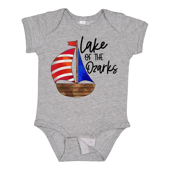 Inktastic Lake of the Ozarks Sailboat Boys or Girls Baby Bodysuit