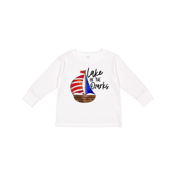 Inktastic Lake of the Ozarks Sailboat Boys or Girls Long Sleeve Toddler T-Shirt