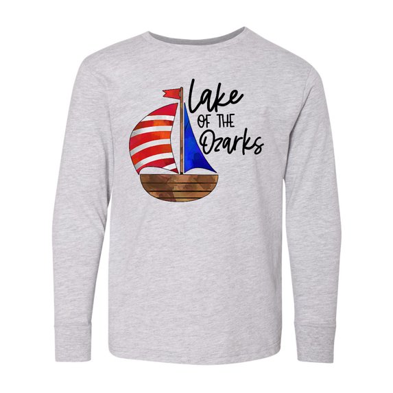 Inktastic Lake of the Ozarks Sailboat Long Sleeve Youth T-Shirt