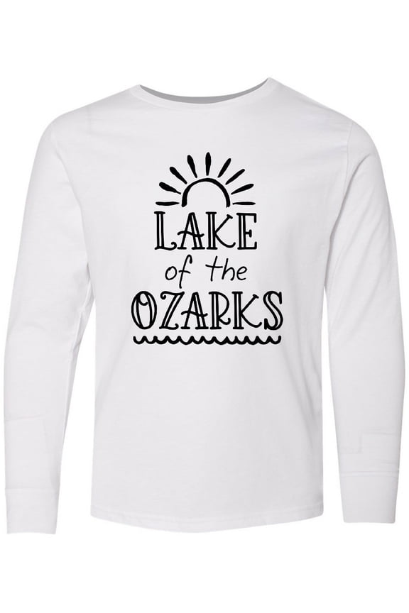 Lake of the Ozarks Sun and Lake Long Sleeve Youth T-Shirt