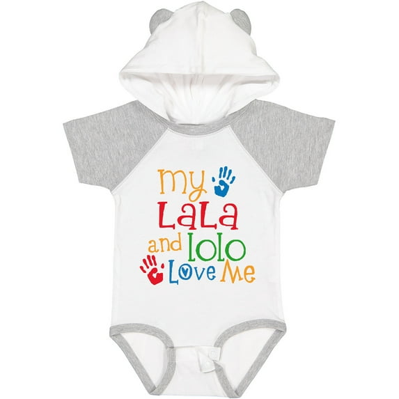 Inktastic Lala Lolo Loves Me Grandchild Boys or Girls Baby Bodysuit