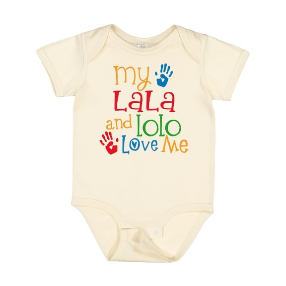 Inktastic Lala Lolo Loves Me Grandchild Boys or Girls Baby Bodysuit