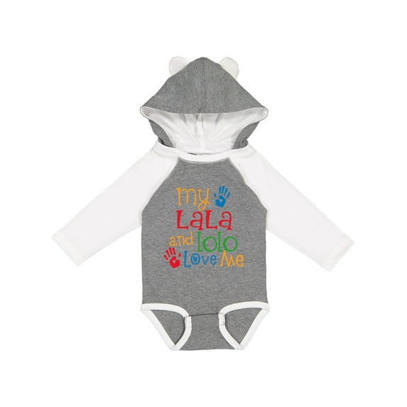 Inktastic Lala Lolo Loves Me Grandchild Boys or Girls Long Sleeve Baby Bodysuit