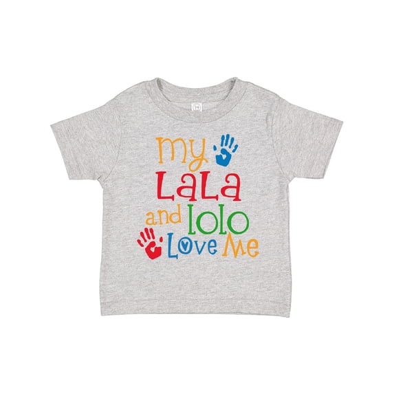 Inktastic Lala Lolo Loves Me Grandchild Boys or Girls Toddler T-Shirt