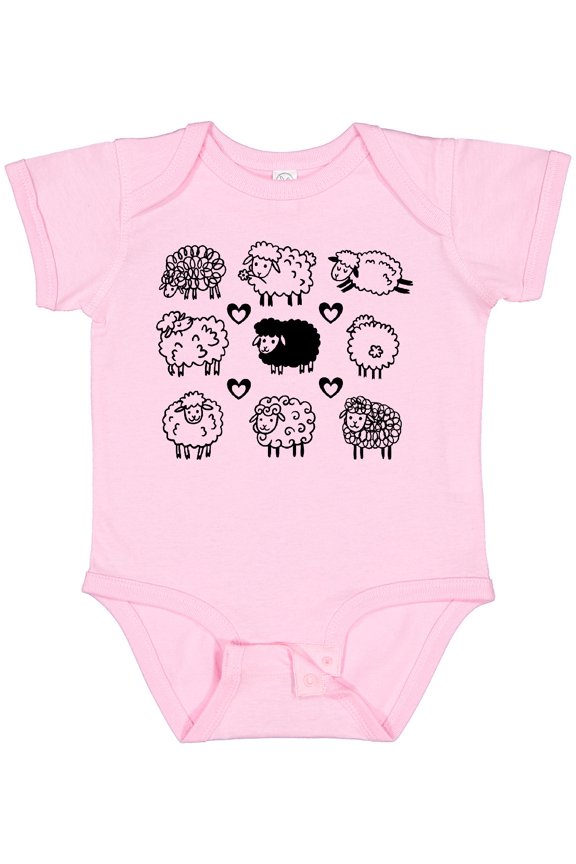 Lambs Cute Farm Animals Boys or Girls Baby Bodysuit