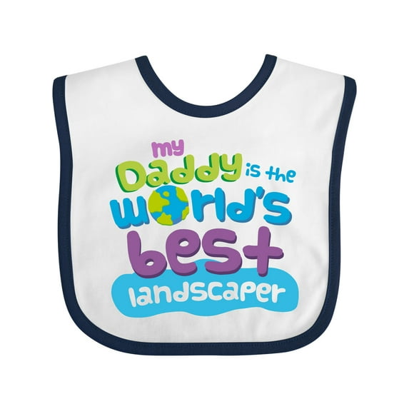 Inktastic Landscaper Daddy Boys or Girls Baby Bib