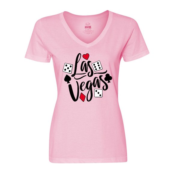Inktastic Las Vegas- Dice and Card Suites Women's V-Neck T-Shirt