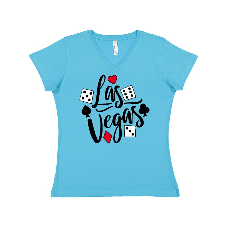 Inktastic Las Vegas- Dice and Card Suites Women's V-Neck T-Shirt 