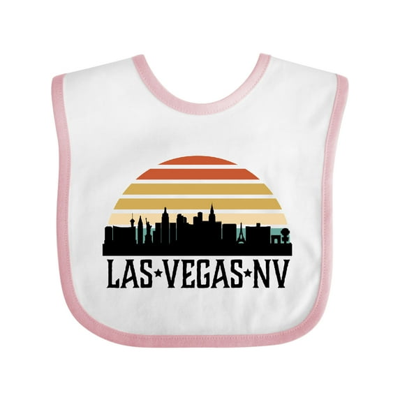 Inktastic Las Vegas Nevada Skyline Retro Boys or Girls Baby Bib