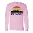thumbnail image 1 of Inktastic Las Vegas Nevada Skyline Retro Long Sleeve T-Shirt, 1 of 5
