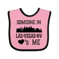 thumbnail image 1 of Inktastic Las Vegas Nevada Someone Loves Me Skyline Boys or Girls Baby Bib, 1 of 4