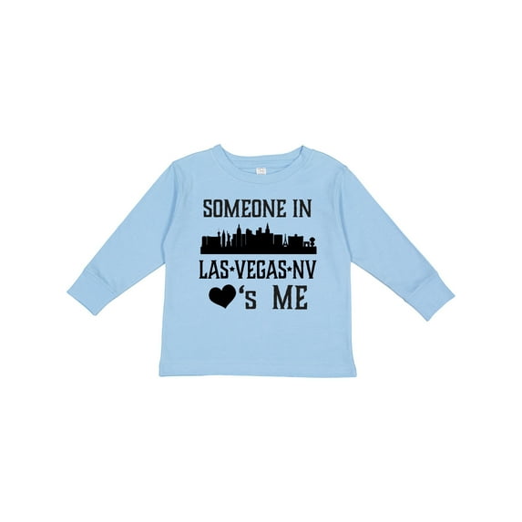 Inktastic Las Vegas Nevada Someone Loves Me Skyline Boys or Girls Long Sleeve Toddler T-Shirt