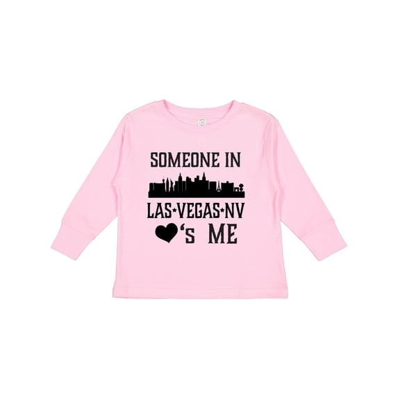 Inktastic Las Vegas Nevada Someone Loves Me Skyline Boys or Girls Long Sleeve Toddler T-Shirt