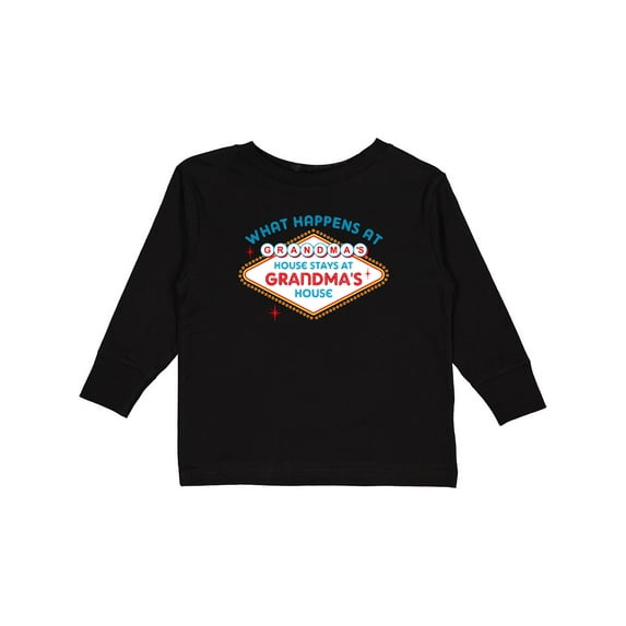 Inktastic Las Vegas Stays At Grandma's Boys or Girls Long Sleeve Toddler T-Shirt