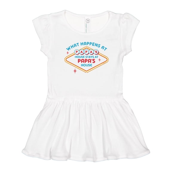 Inktastic Las Vegas Stays At Papa's Girls Toddler Dress