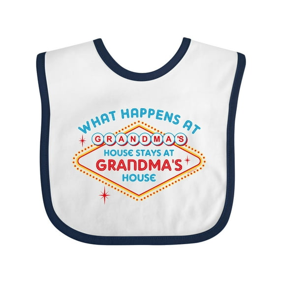 Inktastic Las Vegas Stays at Grandma's Boys or Girls Baby Bib
