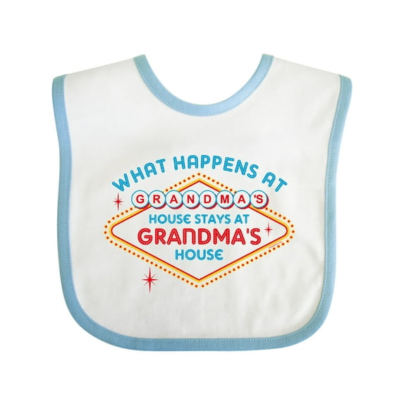 Inktastic Las Vegas Stays at Grandma's Boys or Girls Baby Bib