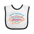 thumbnail image 1 of Inktastic Las Vegas Stays at Grandma's Boys or Girls Baby Bib, 1 of 4