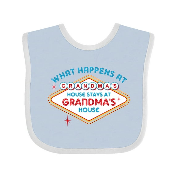 Inktastic Las Vegas Stays at Grandma's Boys or Girls Baby Bib