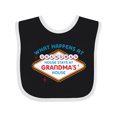 thumbnail image 1 of Inktastic Las Vegas Stays at Grandma's Boys or Girls Baby Bib, 1 of 4