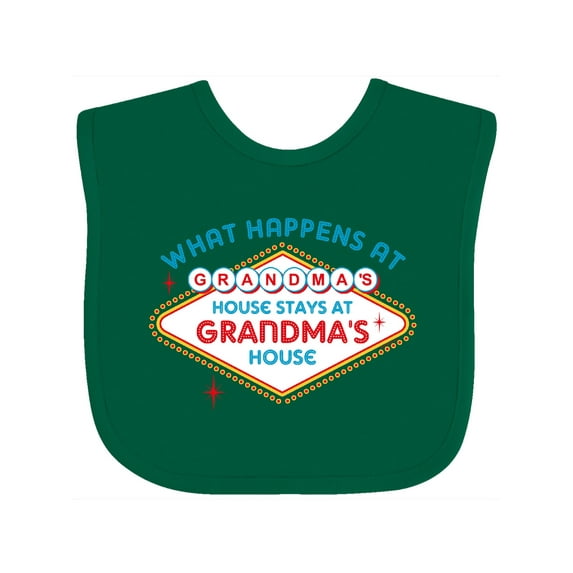 Inktastic Las Vegas Stays at Grandma's Boys or Girls Baby Bib