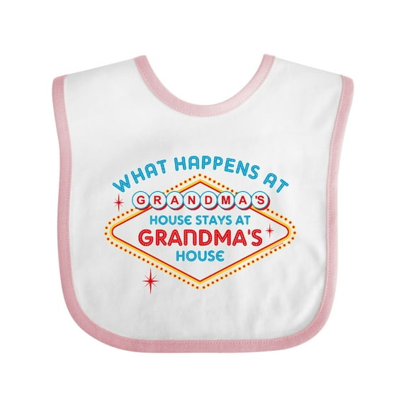 Inktastic Las Vegas Stays at Grandma's Boys or Girls Baby Bib