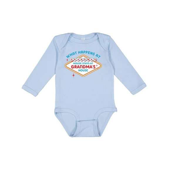 Inktastic Las Vegas Stays at Grandma's Boys or Girls Long Sleeve Baby Bodysuit