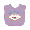 thumbnail image 1 of Inktastic Las Vegas Stays at Papa's Boys or Girls Baby Bib, 1 of 4