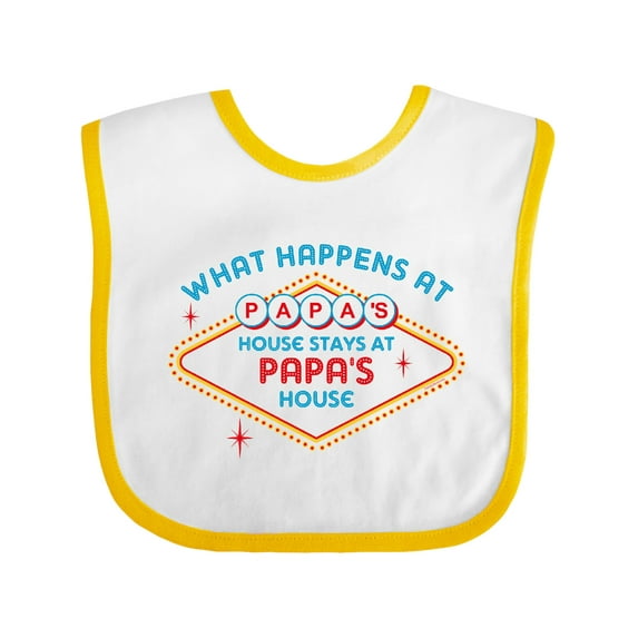 Inktastic Las Vegas Stays at Papa's Boys or Girls Baby Bib