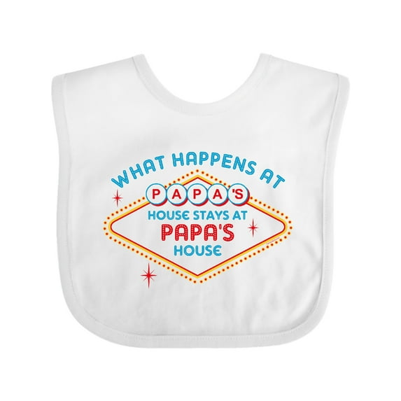 Inktastic Las Vegas Stays at Papa's Boys or Girls Baby Bib