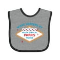 thumbnail image 1 of Inktastic Las Vegas Stays at Papa's Boys or Girls Baby Bib, 1 of 4