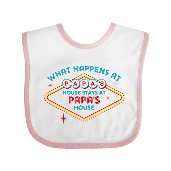 Inktastic Las Vegas Stays at Papa's Boys or Girls Baby Bib