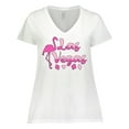 thumbnail image 1 of Inktastic Las Vegas- flamingo silhouette in pink Women's Plus Size V-Neck T-Shirt, 1 of 5