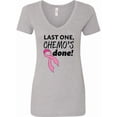 thumbnail image 1 of Inktastic Last One, Chemo's Done Women's V-Neck T-Shirt, 1 of 5