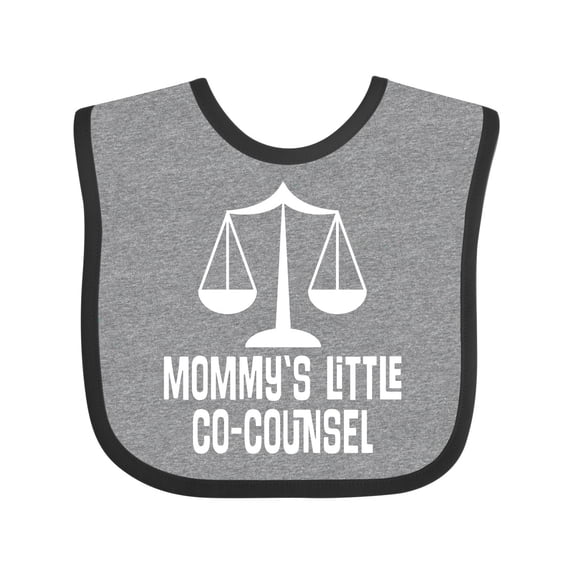 Inktastic Lawyer Mommy Little Co Counsel Boys or Girls Baby Bib