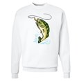thumbnail image 1 of Inktastic Leaping Bass Fish Adult Sweatshirt, 1 of 4