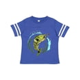 thumbnail image 1 of Inktastic Leaping Bass Fish Fishing Illustration Boys or Girls Toddler T-Shirt, 1 of 5