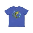 thumbnail image 1 of Inktastic Leaping Bass Fish Fishing Illustration Youth T-Shirt, 1 of 5