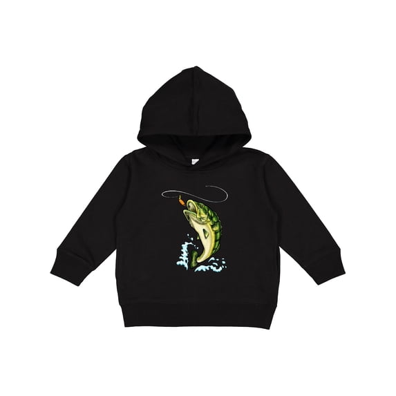 Inktastic Leaping Bass Fish Toddler Hoodie